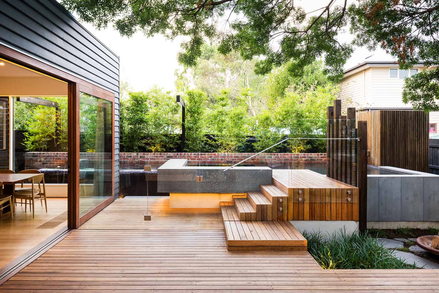 Landscape Design, Above Ground Pool, Timber Deck